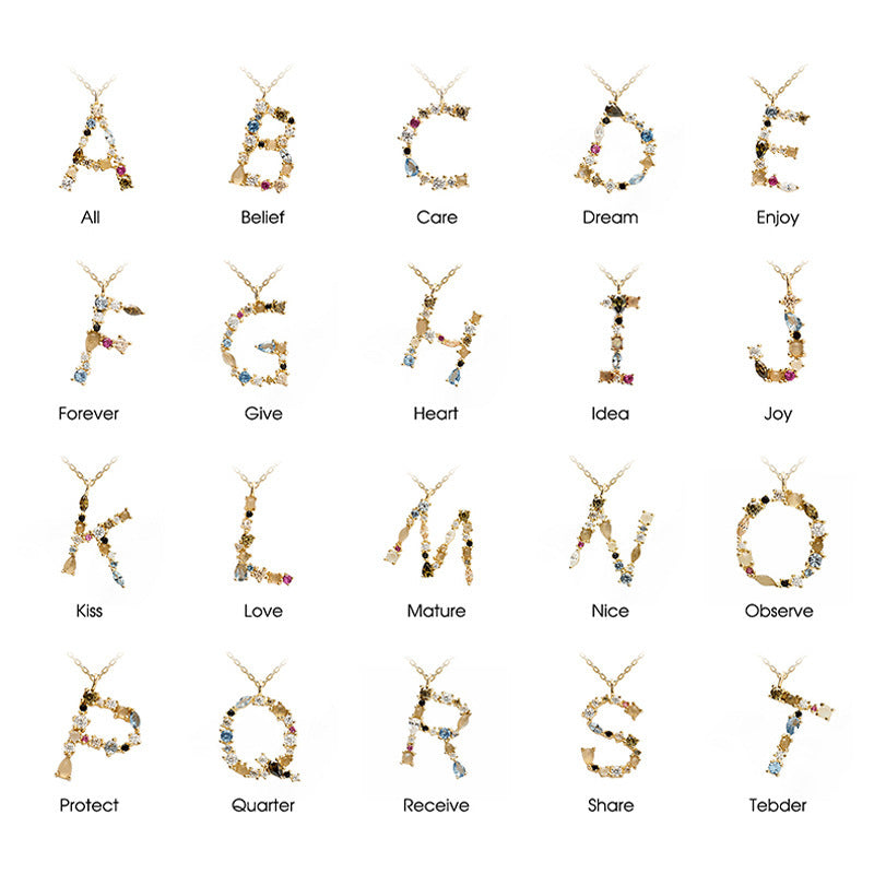 Golden Alphabet Charm